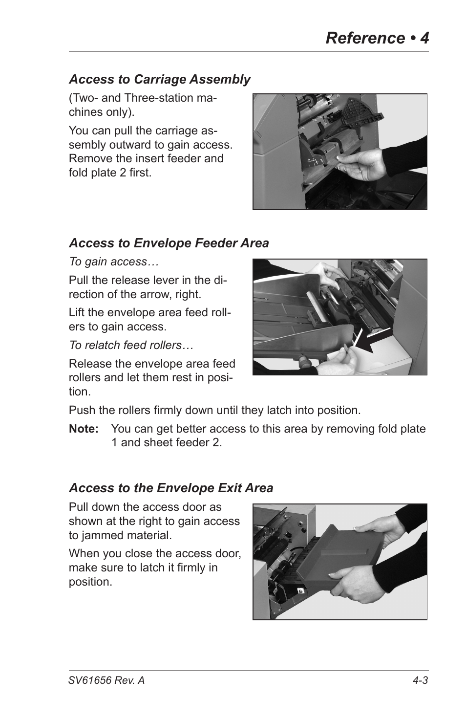 Reference • 4 | Pitney Bowes DI425 FastPac Inserting Systems User Manual | Page 61 / 100