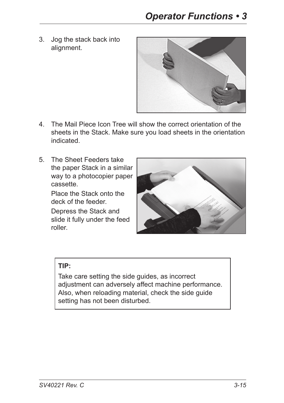 Operator functions • 3 | Pitney Bowes DI600 Inserting System User Manual | Page 45 / 128
