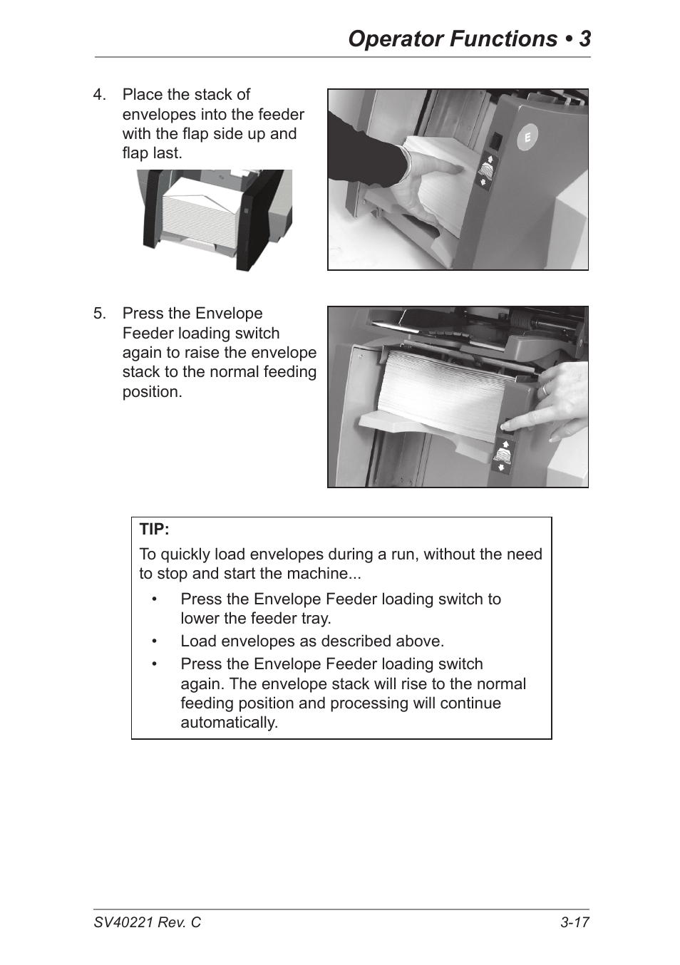 Operator functions • 3 | Pitney Bowes DI600 Inserting System User Manual | Page 47 / 128