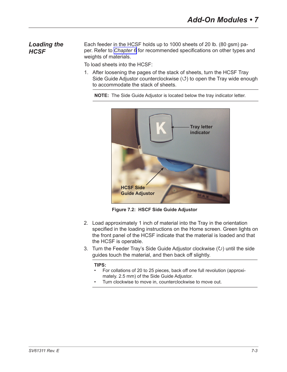 Loading the hcsf, Loading the hcsf -3, Add-on modules • 7 | Pitney Bowes DI950 FastPac Inserter User Manual | Page 129 / 196