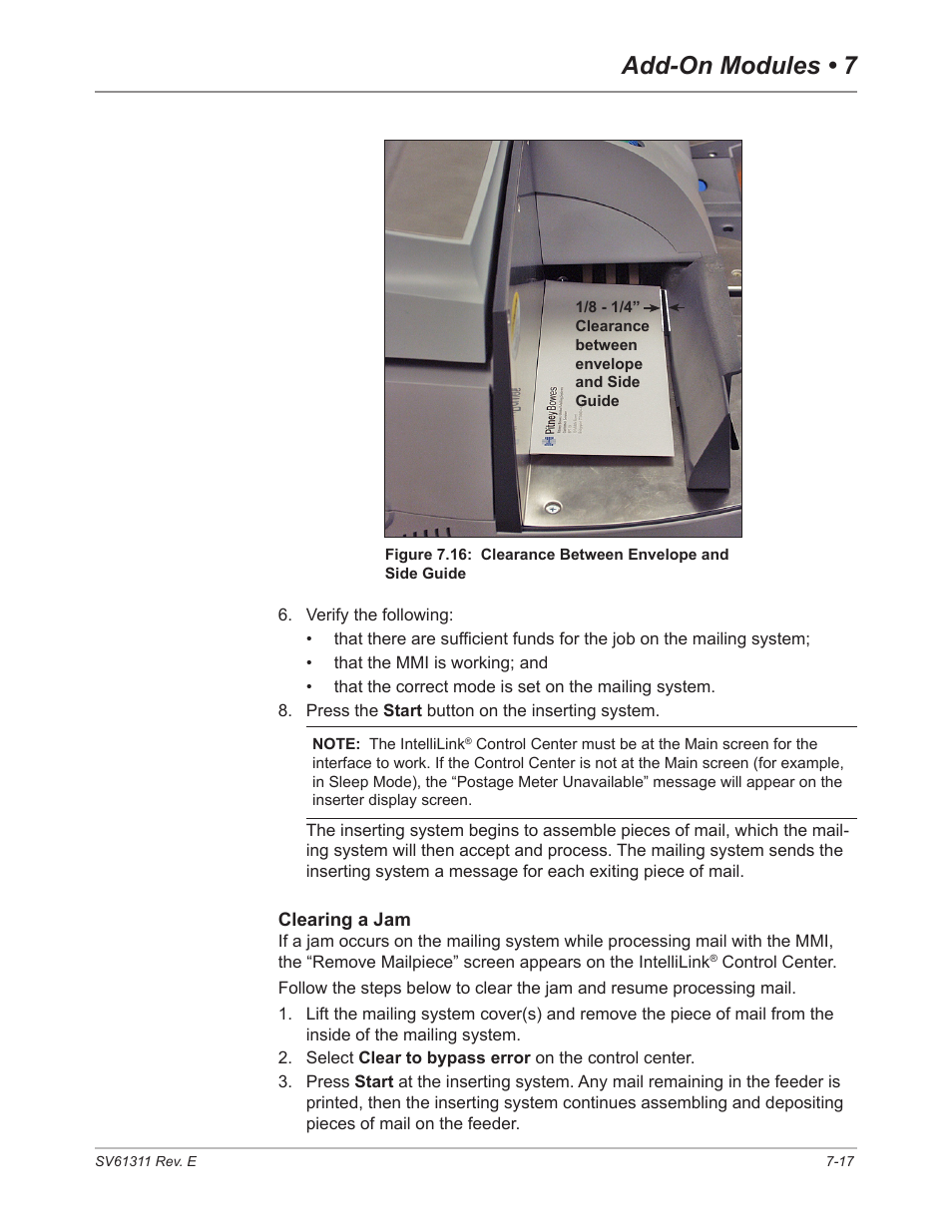 Add-on modules • 7 | Pitney Bowes DI950 FastPac Inserter User Manual | Page 143 / 196