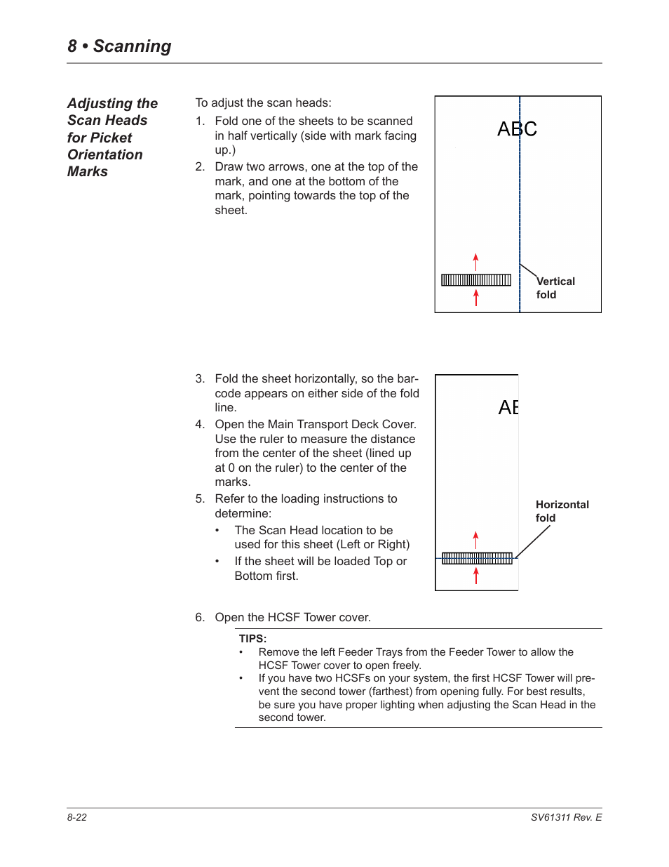 8 • scanning | Pitney Bowes DI950 FastPac Inserter User Manual | Page 166 / 196