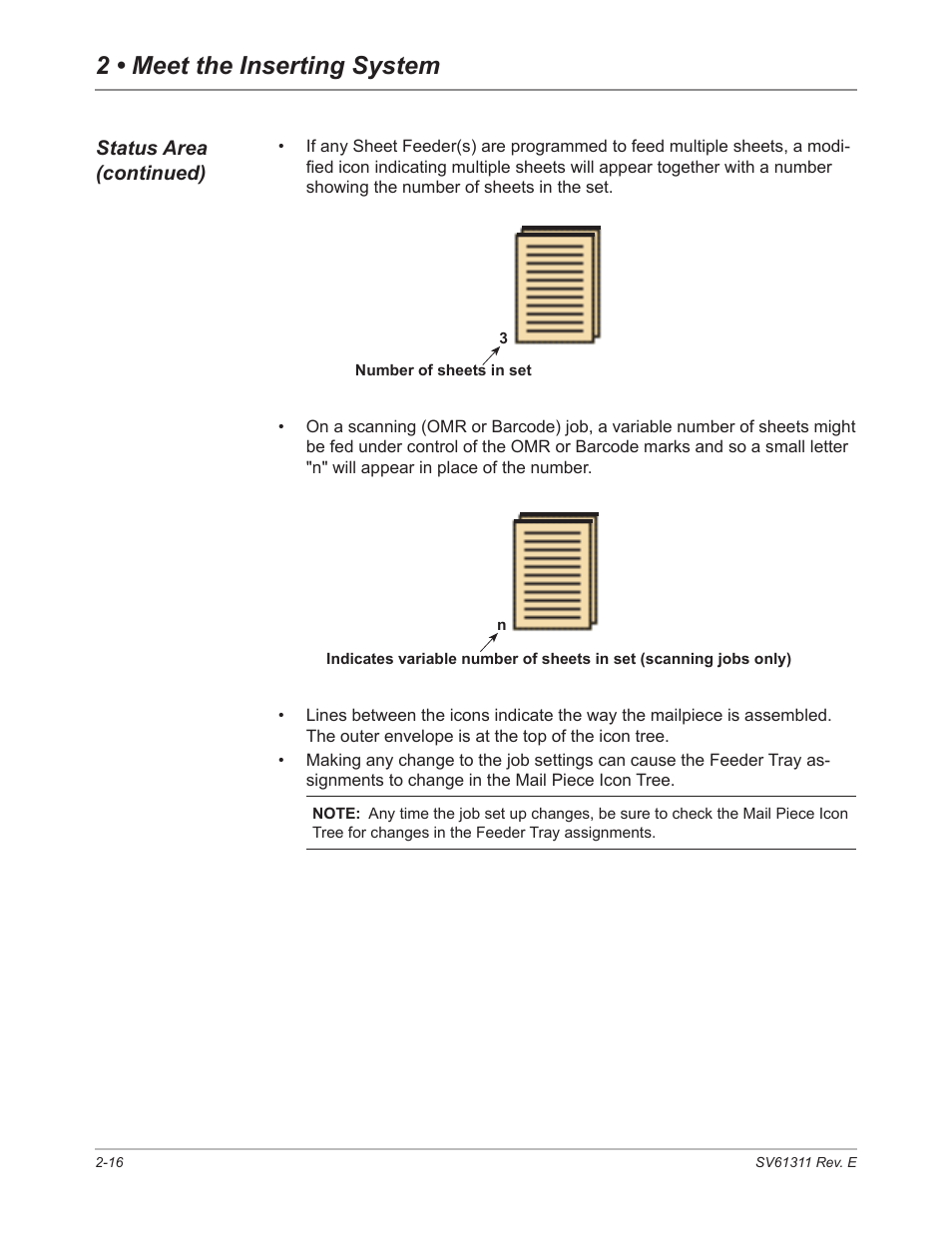 2 • meet the inserting system | Pitney Bowes DI950 FastPac Inserter User Manual | Page 34 / 196