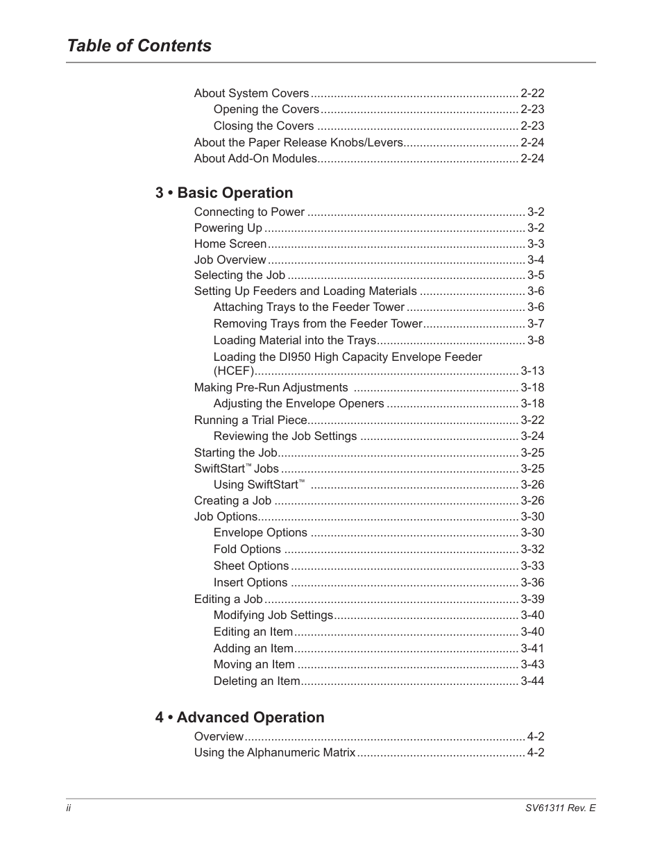 Pitney Bowes DI950 FastPac Inserter User Manual | Page 4 / 196