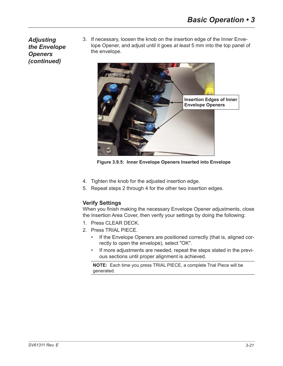 Basic operation • 3 | Pitney Bowes DI950 FastPac Inserter User Manual | Page 63 / 196