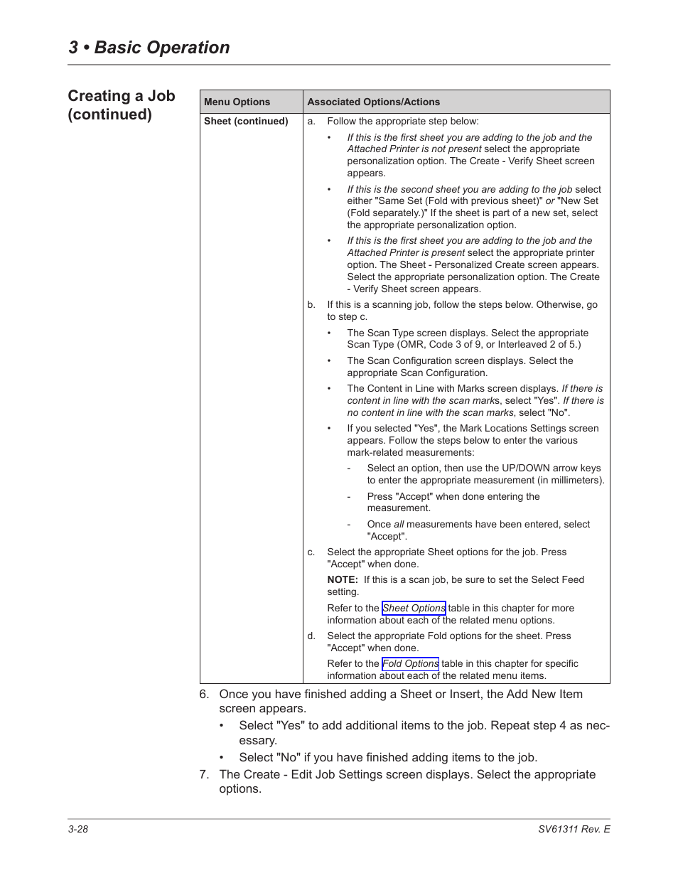 3 • basic operation, Creating a job (continued) | Pitney Bowes DI950 FastPac Inserter User Manual | Page 70 / 196