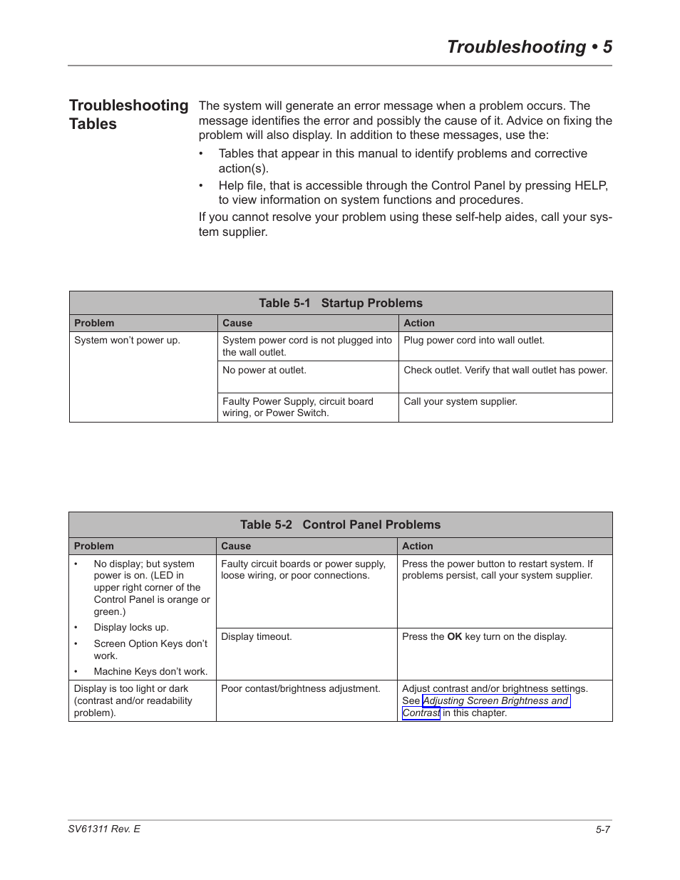 Troubleshooting tables, Troubleshooting tables -7, Troubleshooting • 5 | Pitney Bowes DI950 FastPac Inserter User Manual | Page 99 / 196