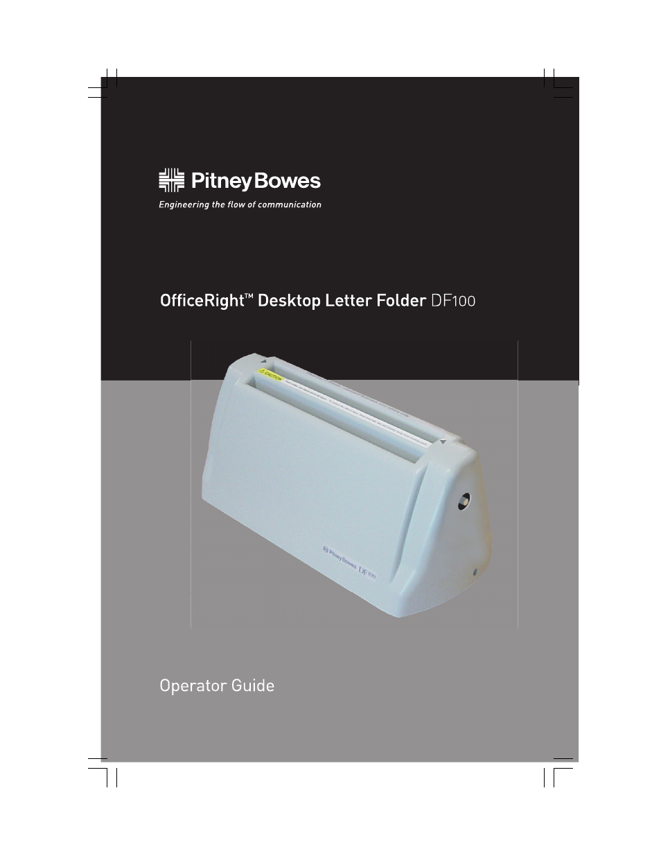 Pitney Bowes OfficeRight DF100 Desktop Folder User Manual | 8 pages