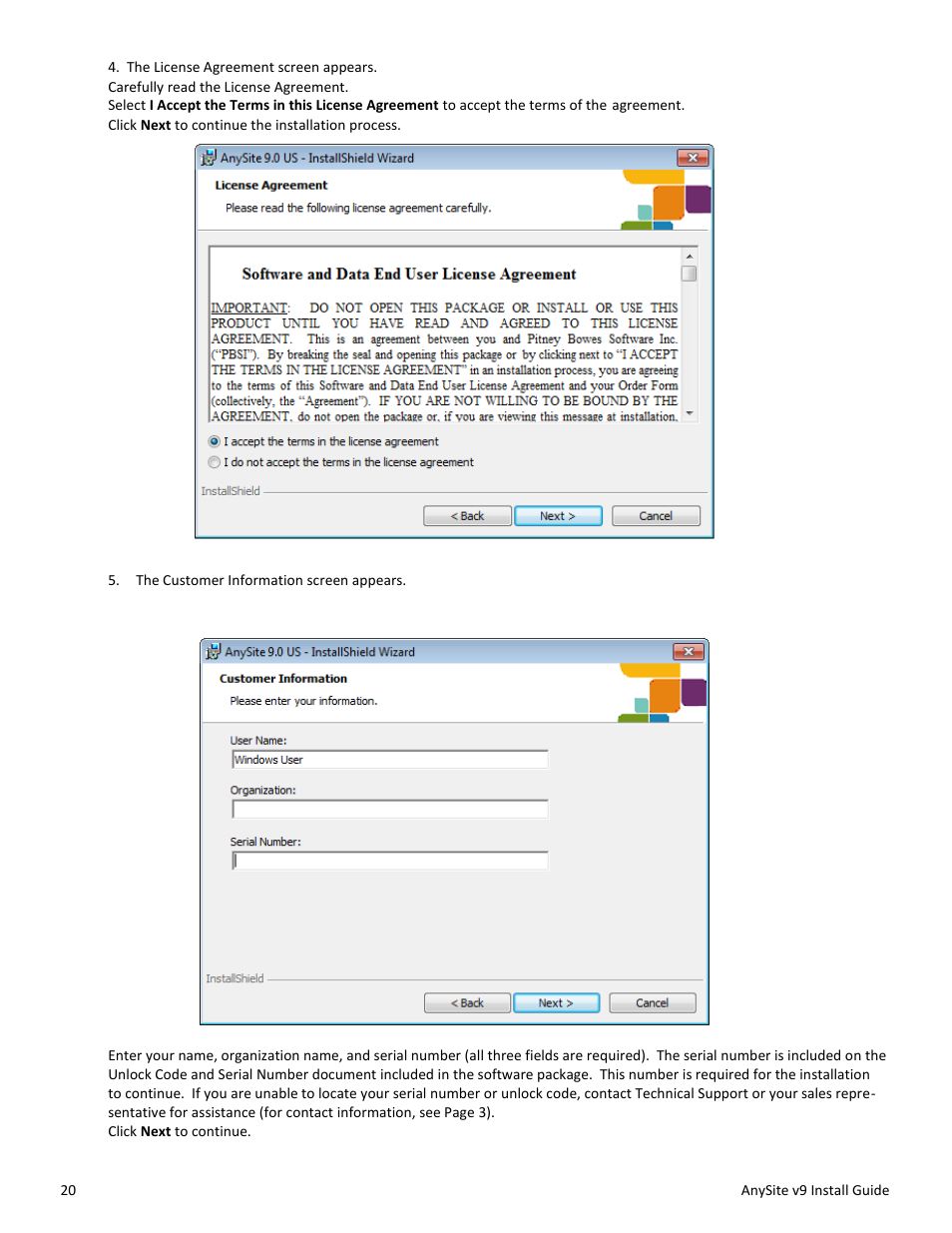 Pitney Bowes AnySite User Manual | Page 20 / 45