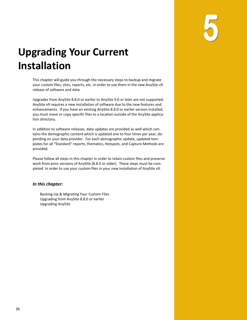Upgrading your current installation | Pitney Bowes AnySite User Manual | Page 36 / 45