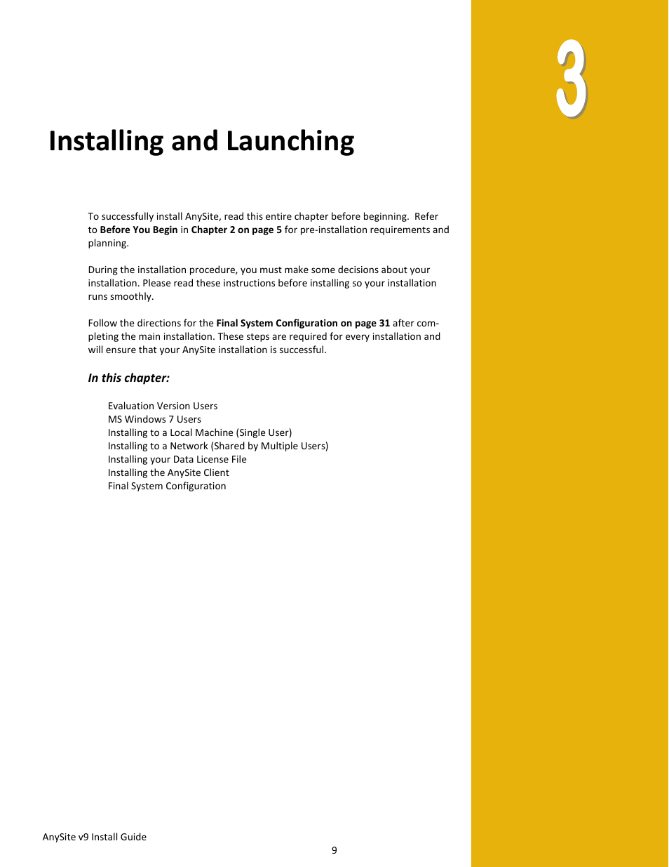 Installing and launching | Pitney Bowes AnySite User Manual | Page 9 / 45