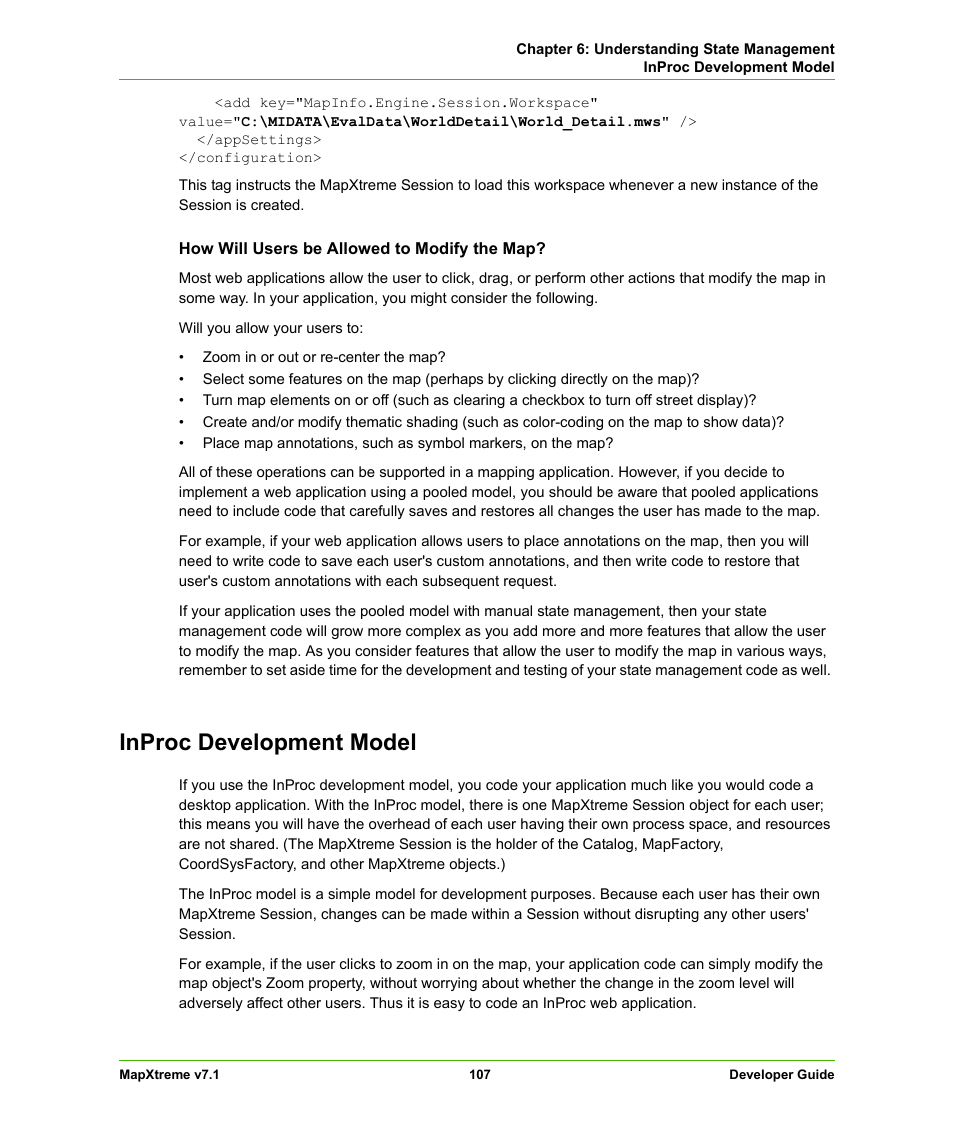 Inproc development model | Pitney Bowes MapXtreme User Manual | Page 107 / 640