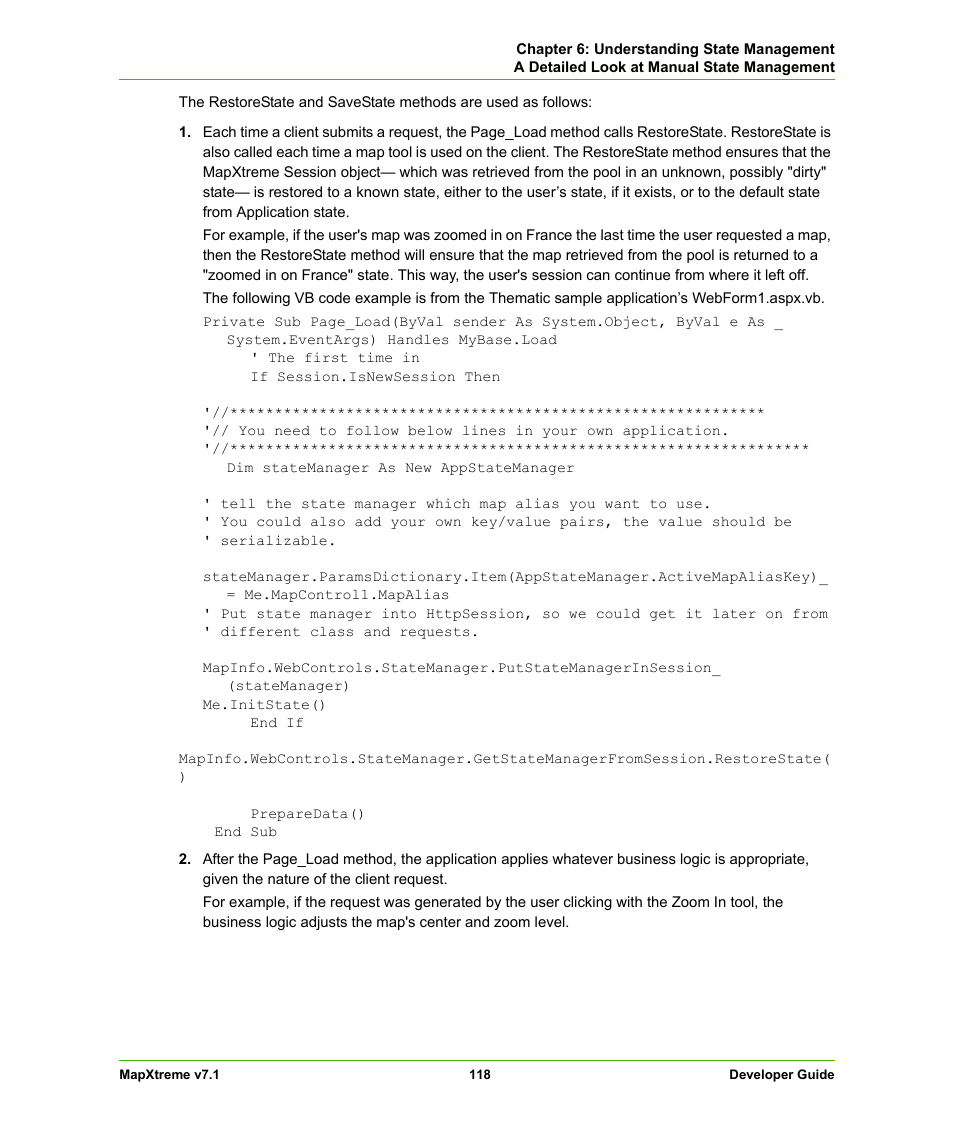 Pitney Bowes MapXtreme User Manual | Page 118 / 640