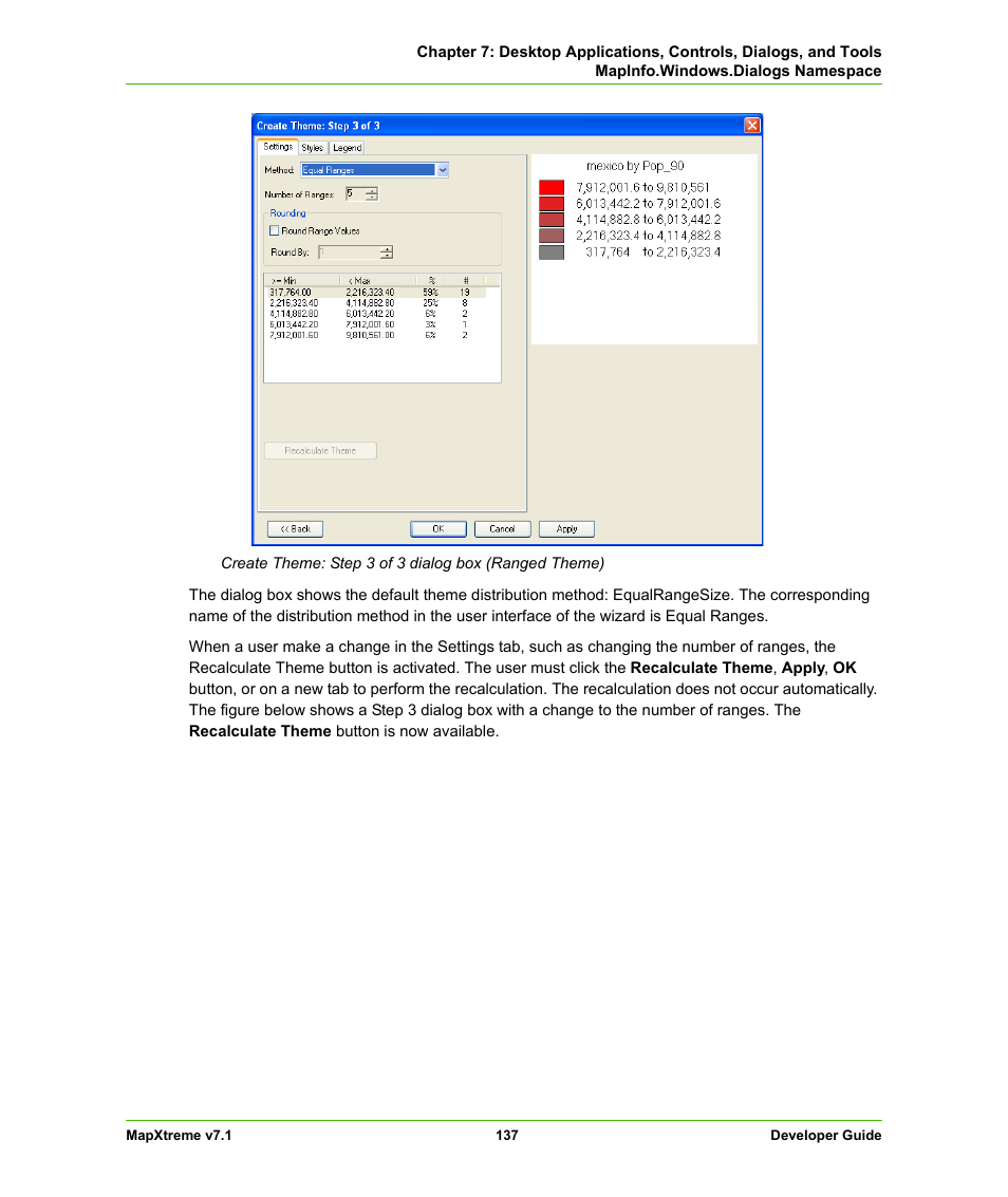 Pitney Bowes MapXtreme User Manual | Page 137 / 640