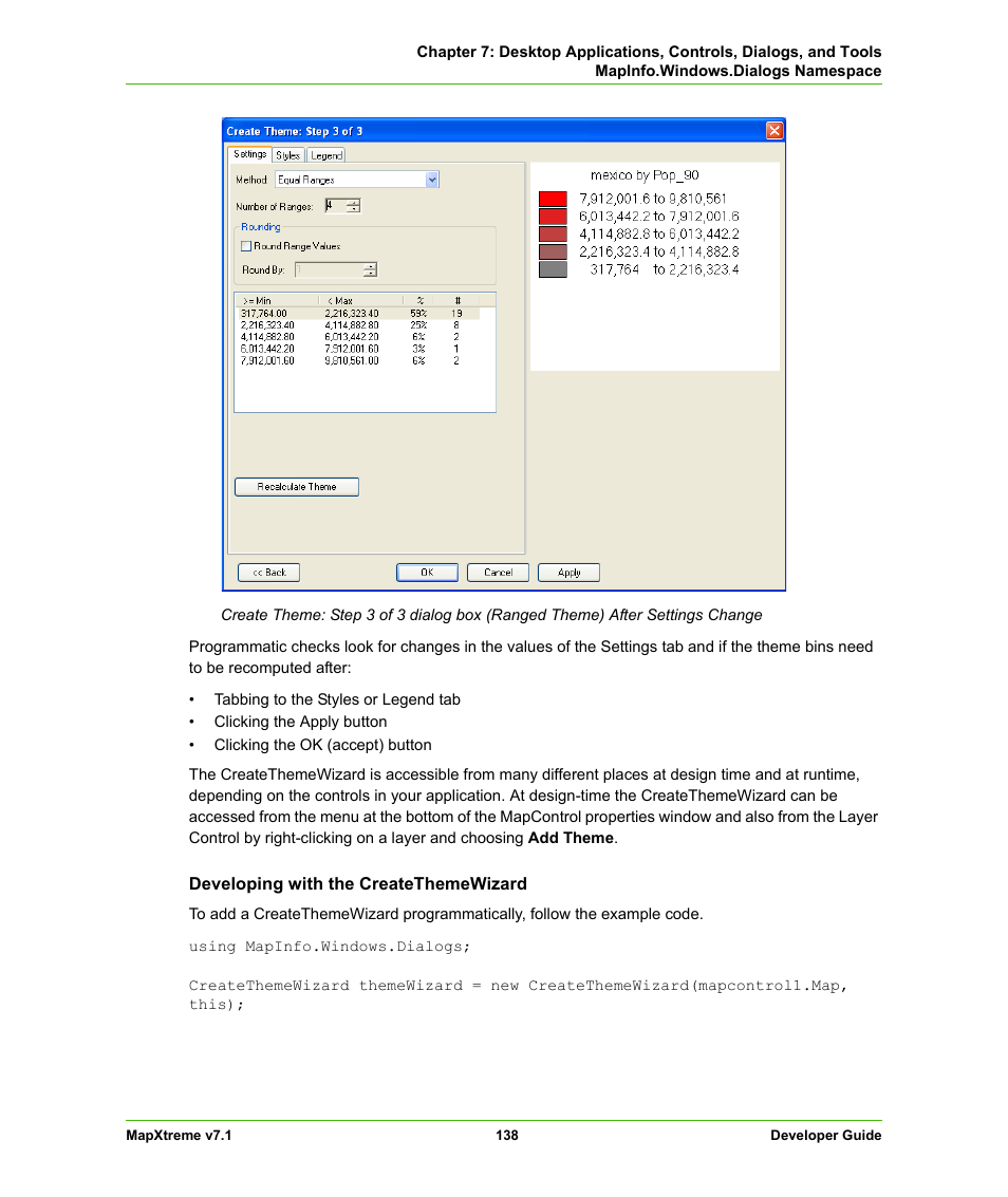 Pitney Bowes MapXtreme User Manual | Page 138 / 640