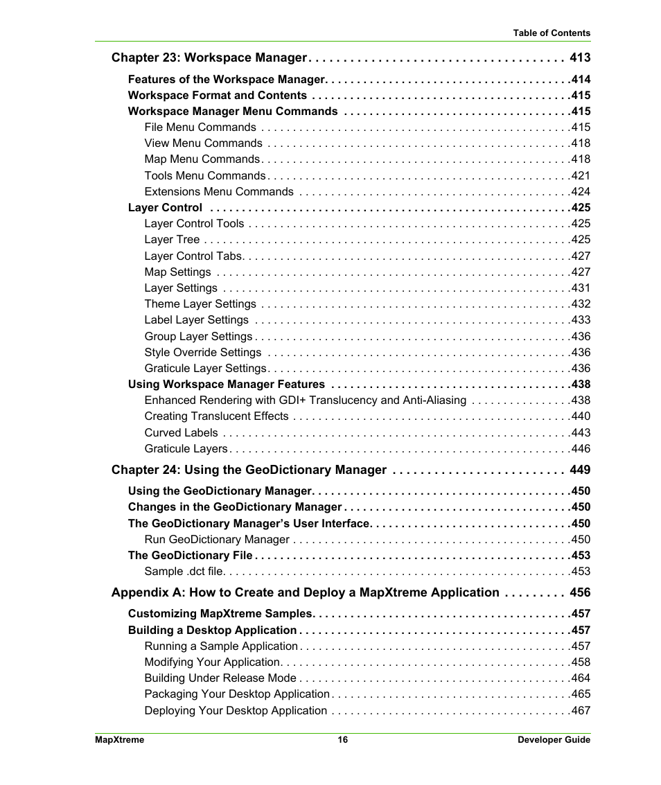 Pitney Bowes MapXtreme User Manual | Page 16 / 640