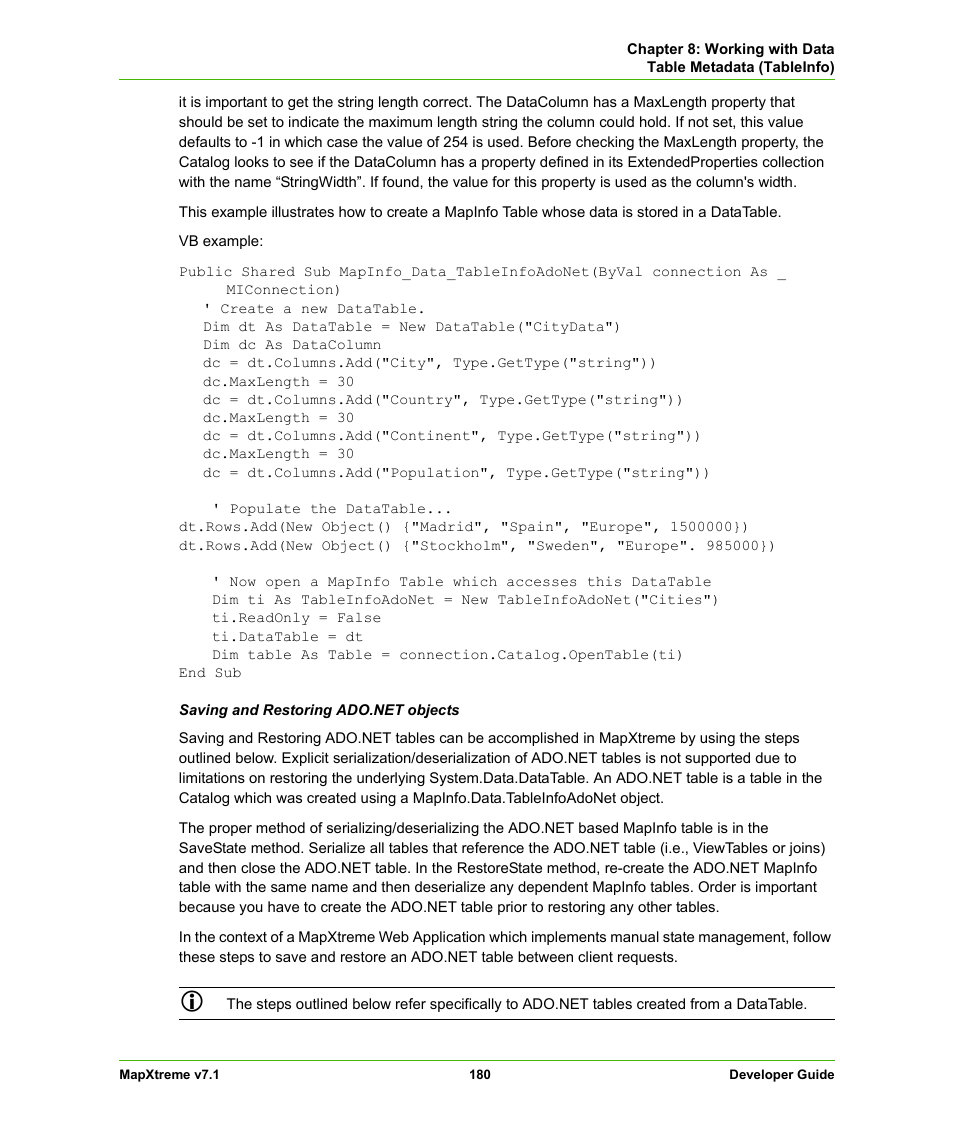 Pitney Bowes MapXtreme User Manual | Page 173 / 640