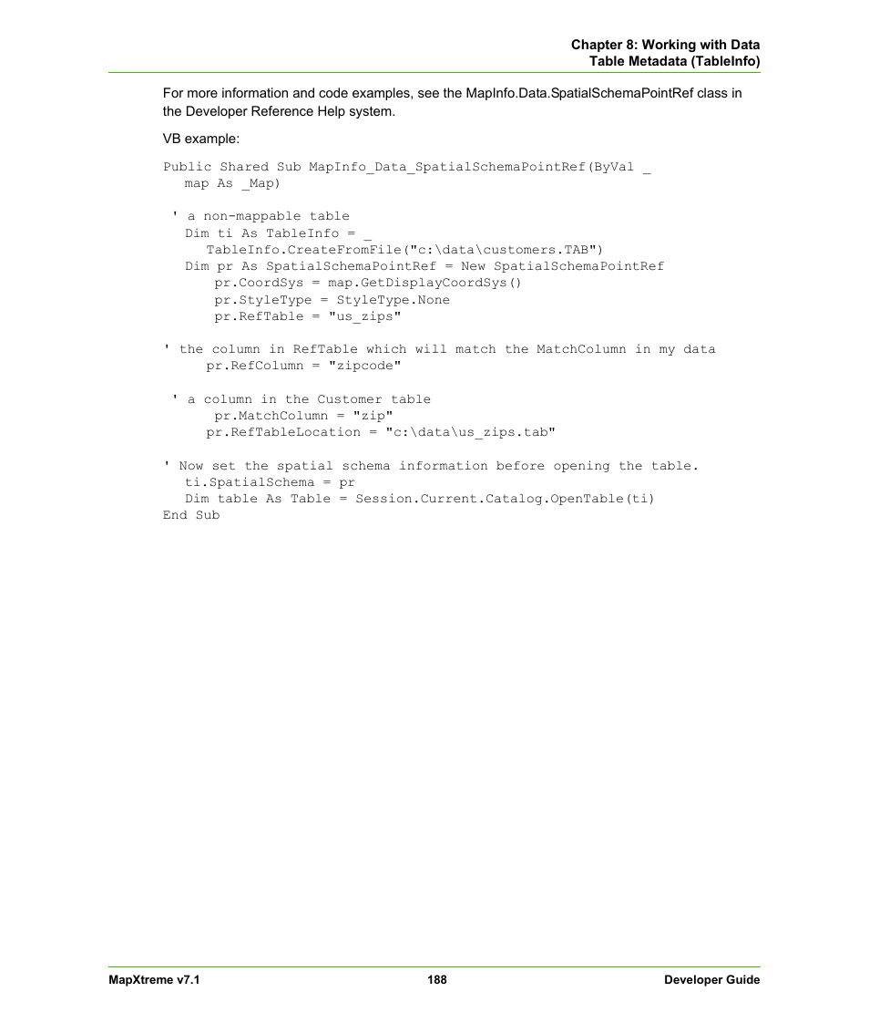 Pitney Bowes MapXtreme User Manual | Page 181 / 640