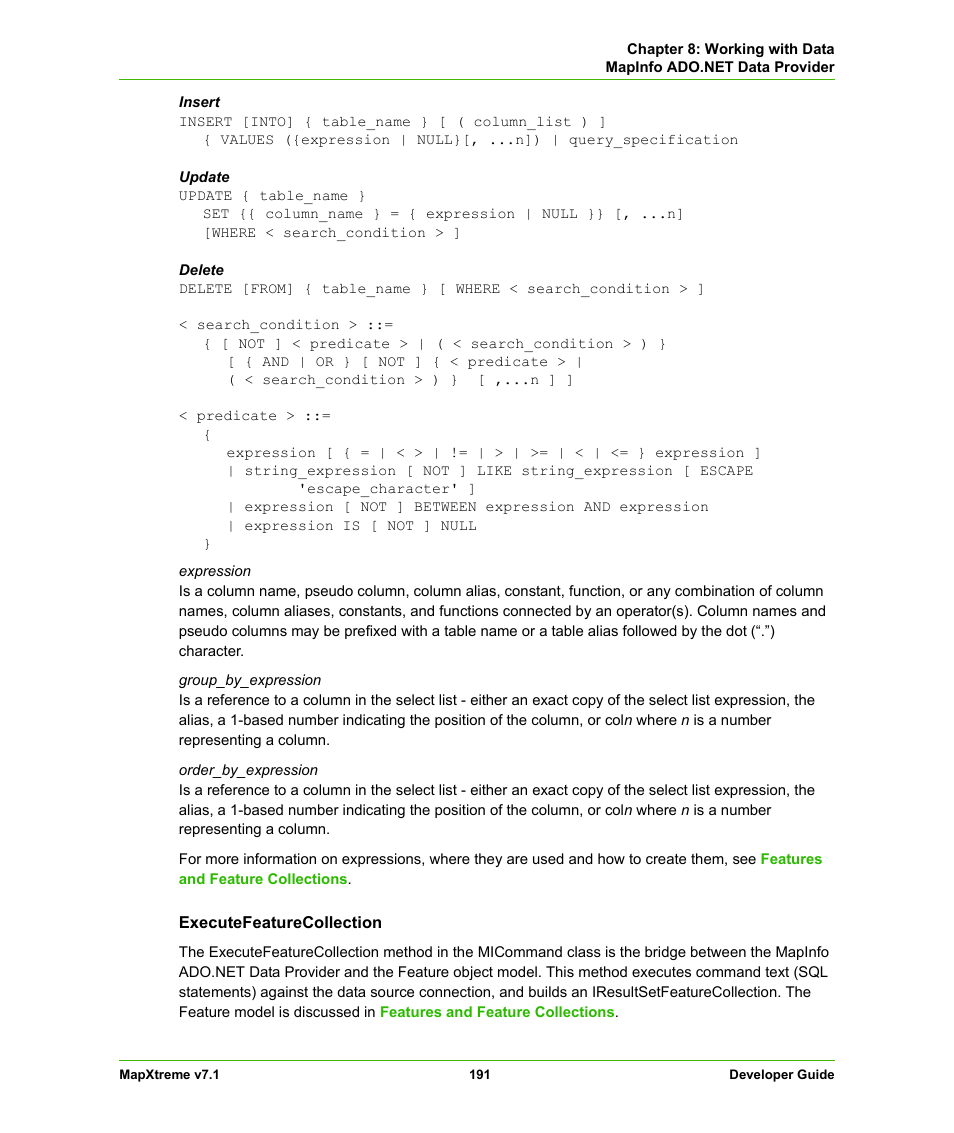 Pitney Bowes MapXtreme User Manual | Page 184 / 640