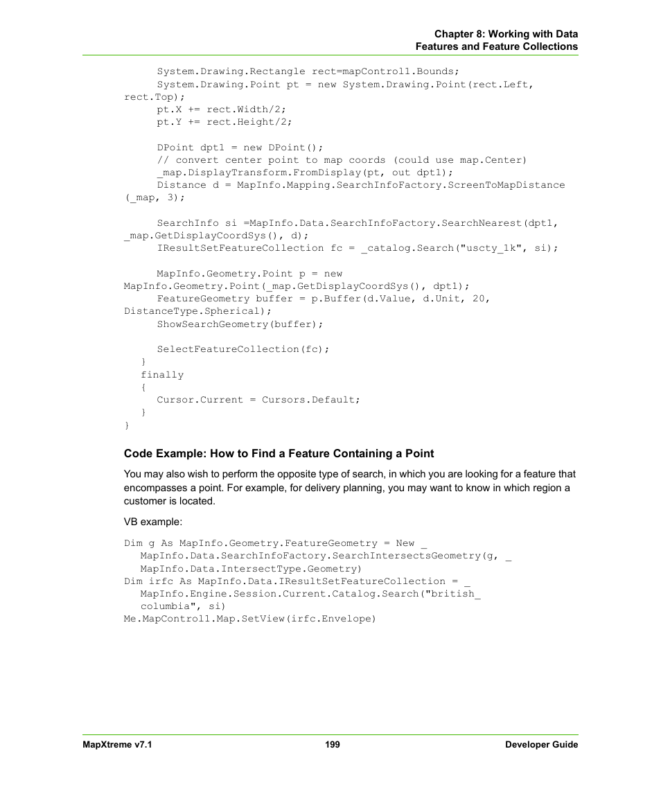 Pitney Bowes MapXtreme User Manual | Page 192 / 640