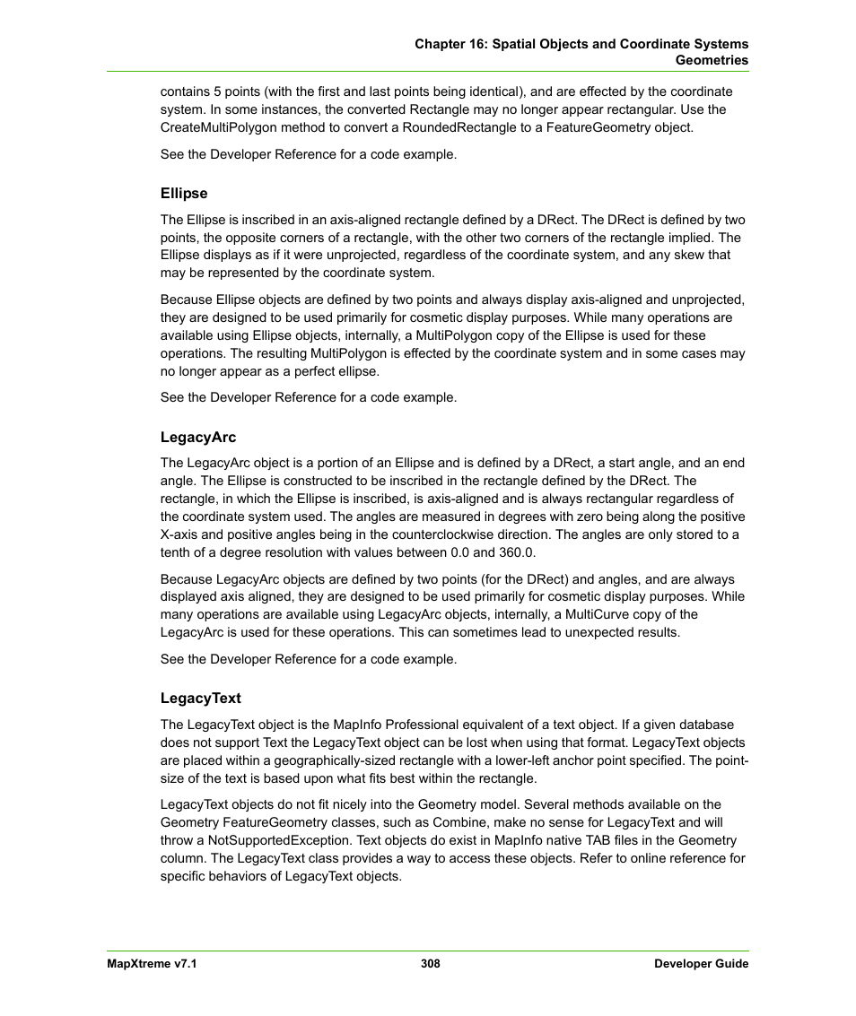 Pitney Bowes MapXtreme User Manual | Page 301 / 640