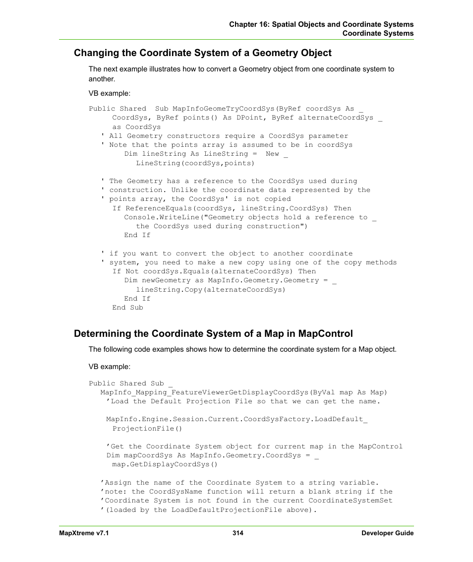 Pitney Bowes MapXtreme User Manual | Page 307 / 640