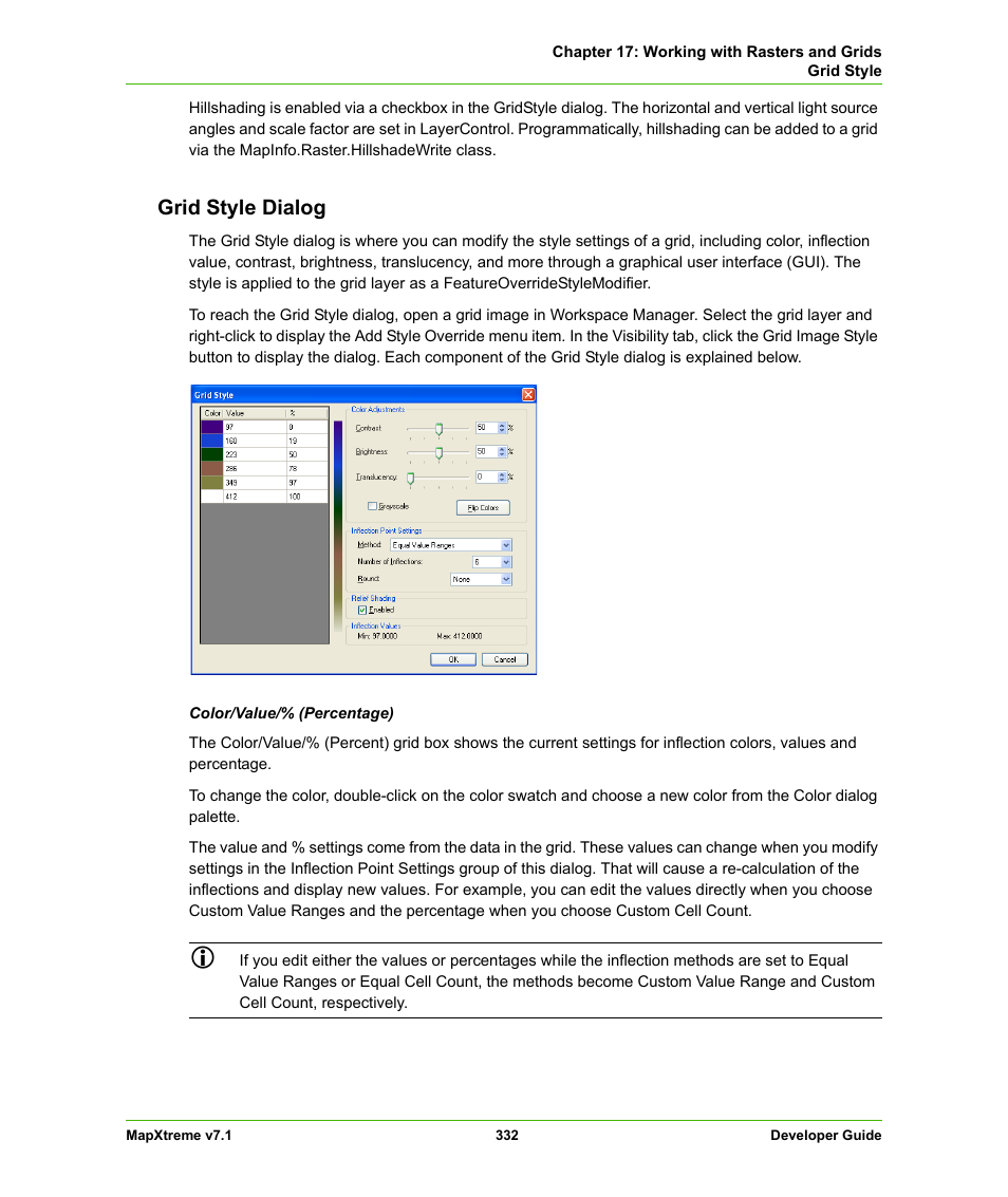 Grid style dialog | Pitney Bowes MapXtreme User Manual | Page 325 / 640