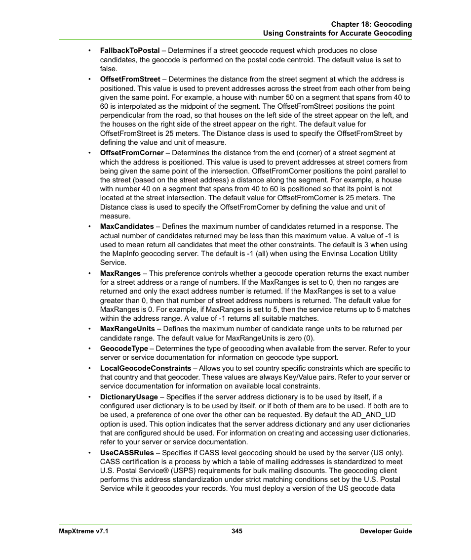 Pitney Bowes MapXtreme User Manual | Page 338 / 640