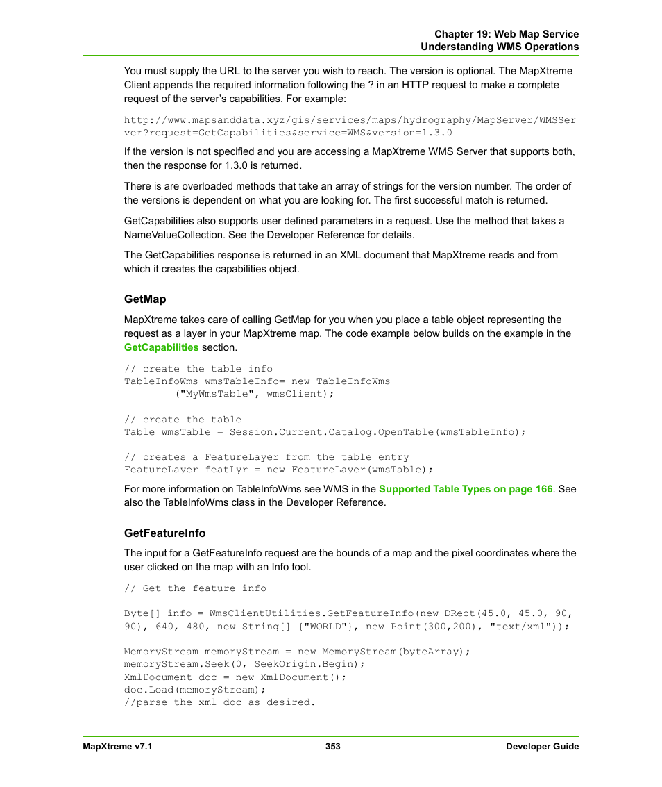 Pitney Bowes MapXtreme User Manual | Page 346 / 640