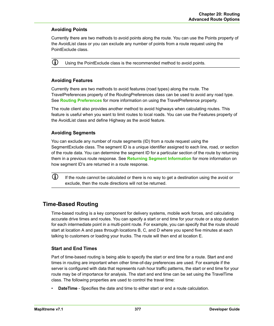 Time-based routing | Pitney Bowes MapXtreme User Manual | Page 370 / 640