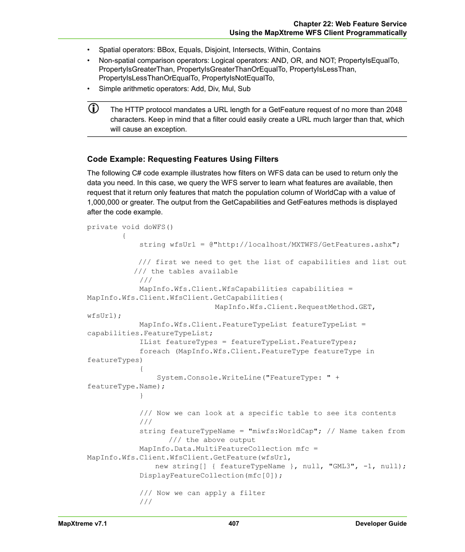 Pitney Bowes MapXtreme User Manual | Page 400 / 640