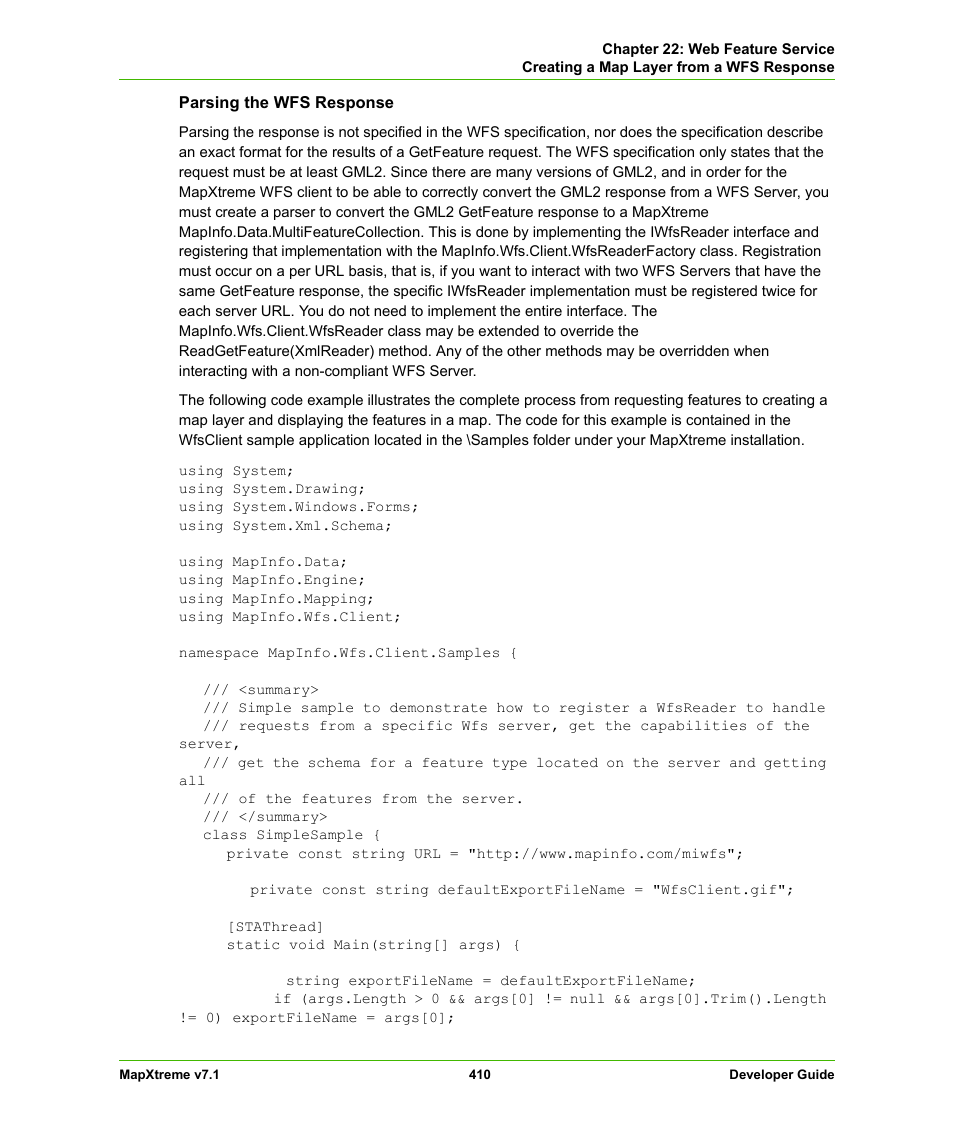 Pitney Bowes MapXtreme User Manual | Page 403 / 640