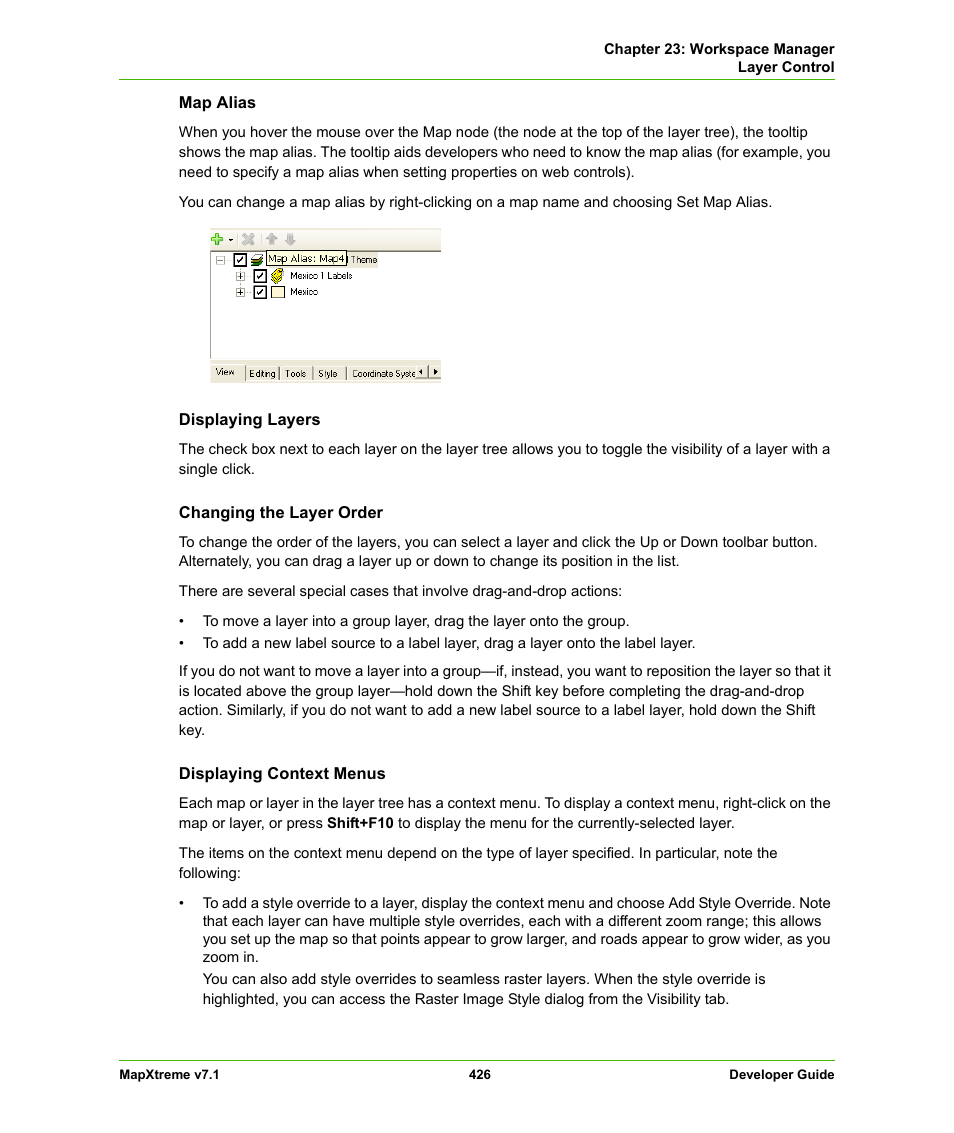 Pitney Bowes MapXtreme User Manual | Page 419 / 640