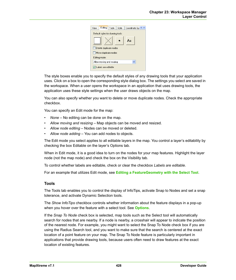 Pitney Bowes MapXtreme User Manual | Page 421 / 640