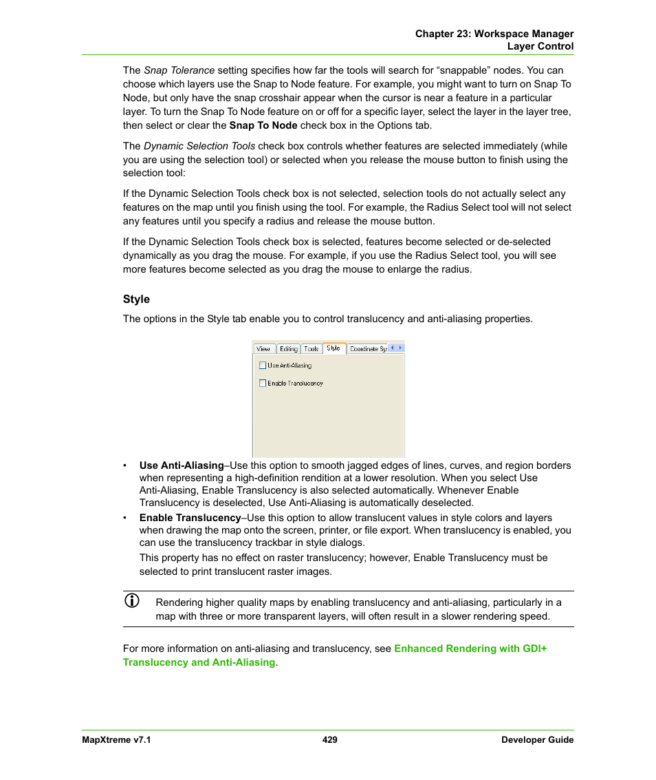 Pitney Bowes MapXtreme User Manual | Page 422 / 640
