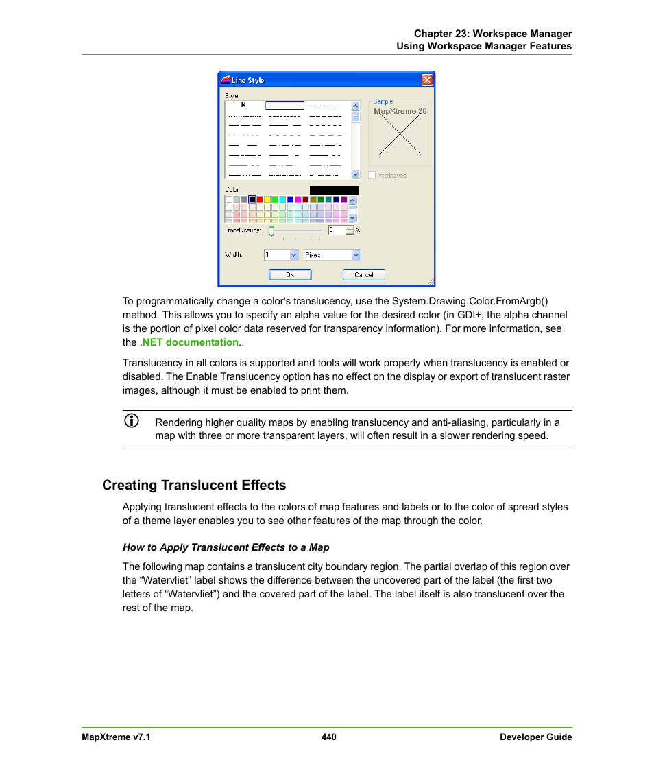 Creating translucent effects | Pitney Bowes MapXtreme User Manual | Page 433 / 640