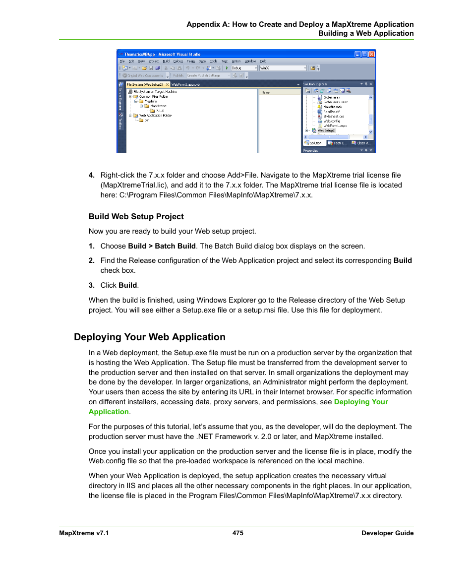 Deploying your web application | Pitney Bowes MapXtreme User Manual | Page 468 / 640