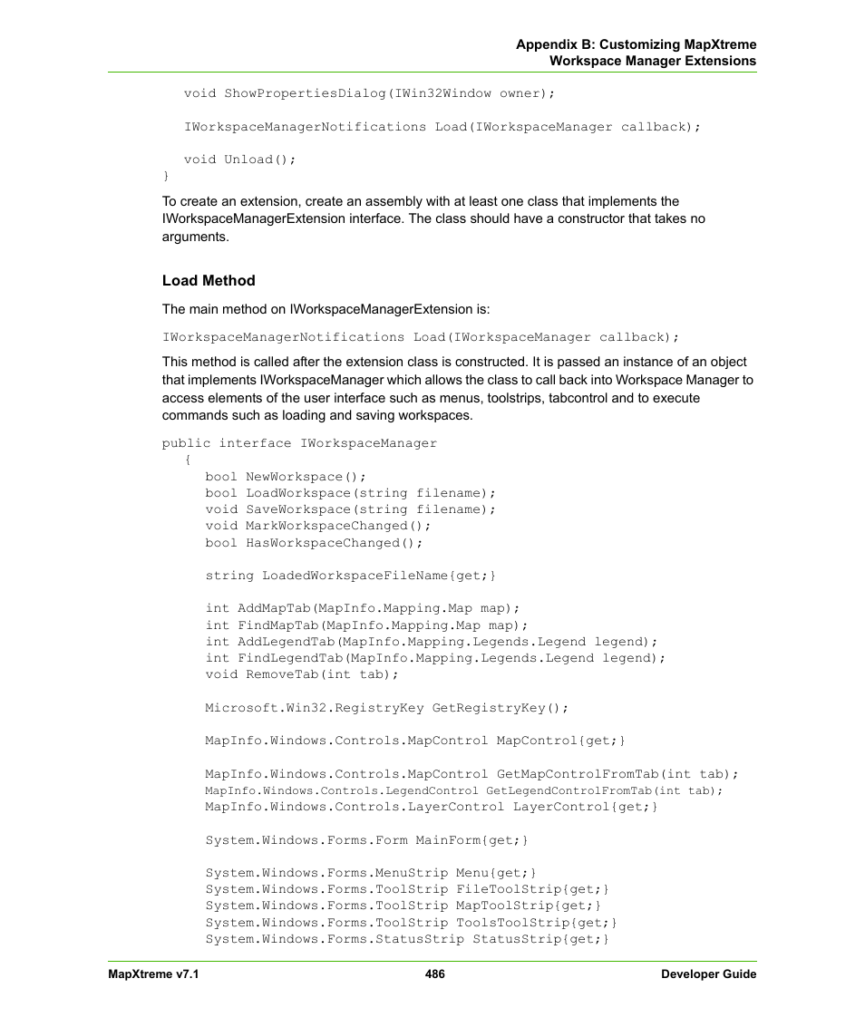 Pitney Bowes MapXtreme User Manual | Page 479 / 640