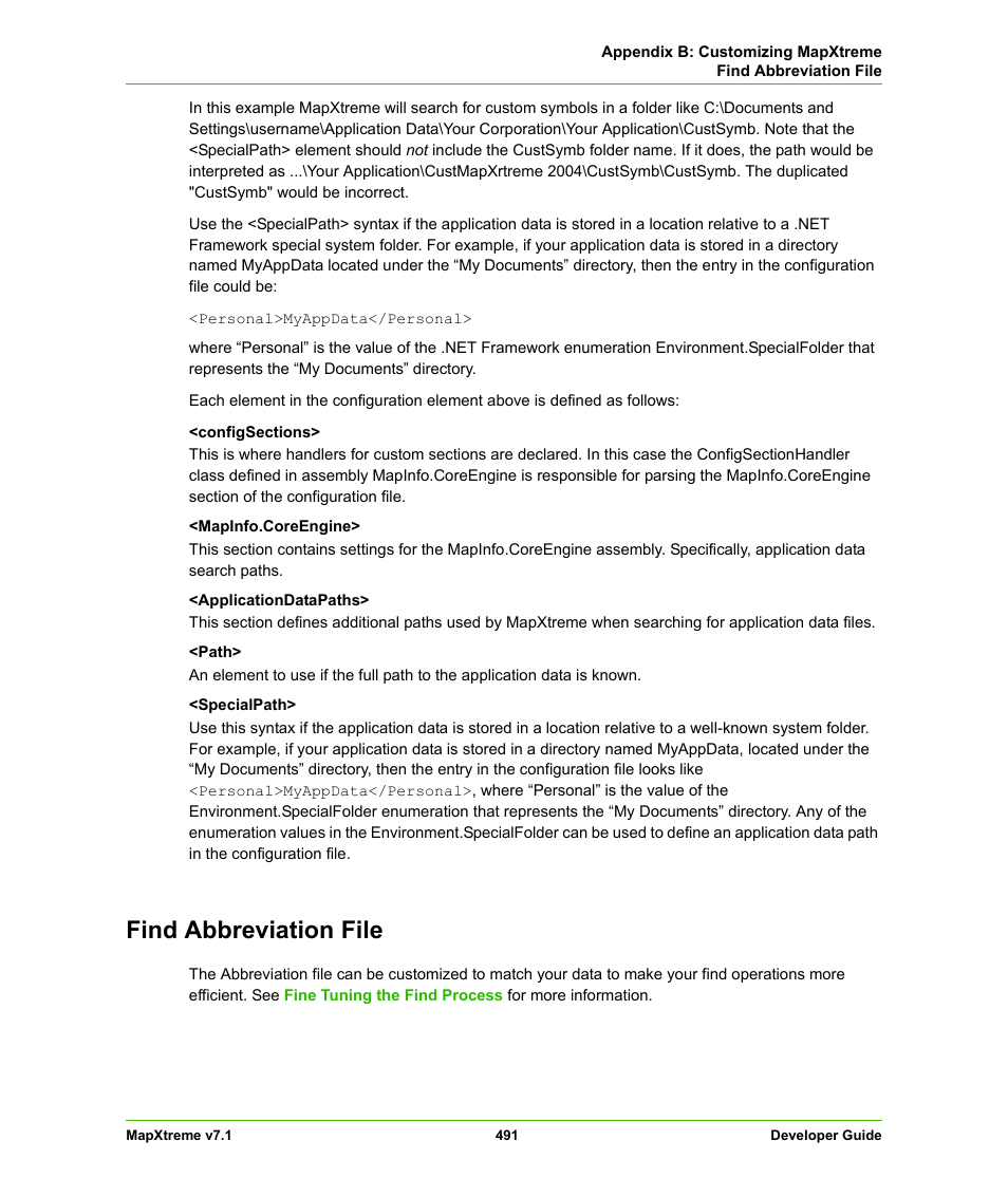Find abbreviation file | Pitney Bowes MapXtreme User Manual | Page 484 / 640