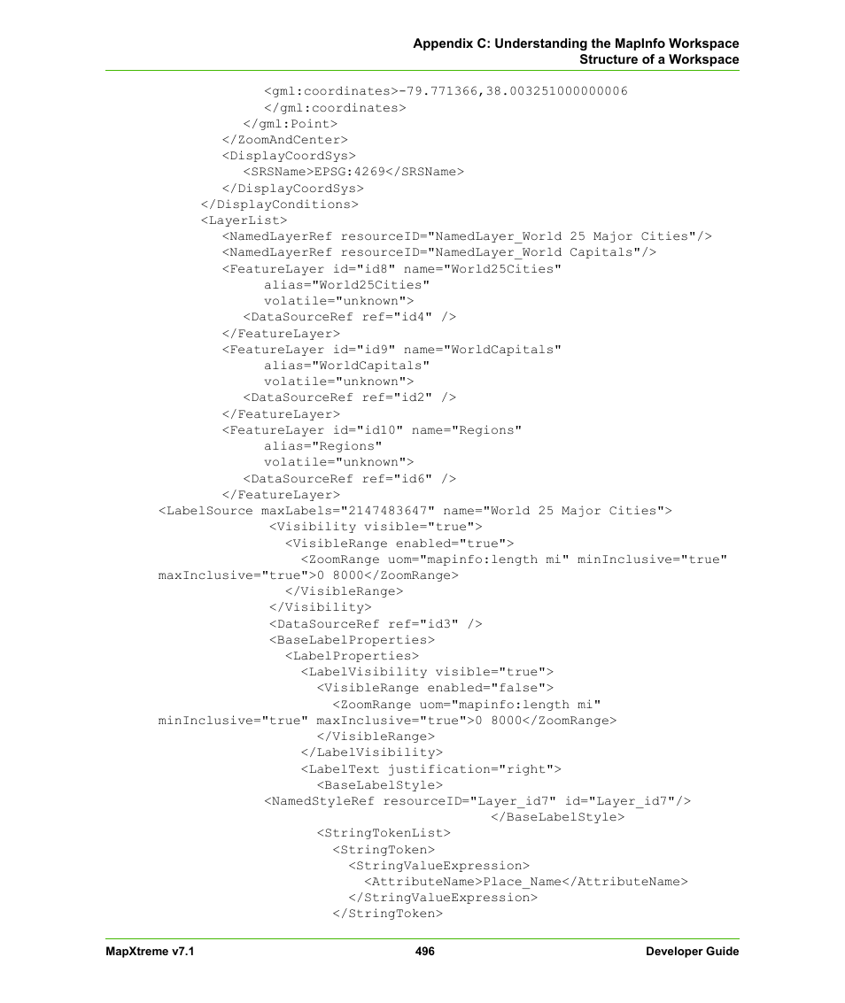Pitney Bowes MapXtreme User Manual | Page 489 / 640