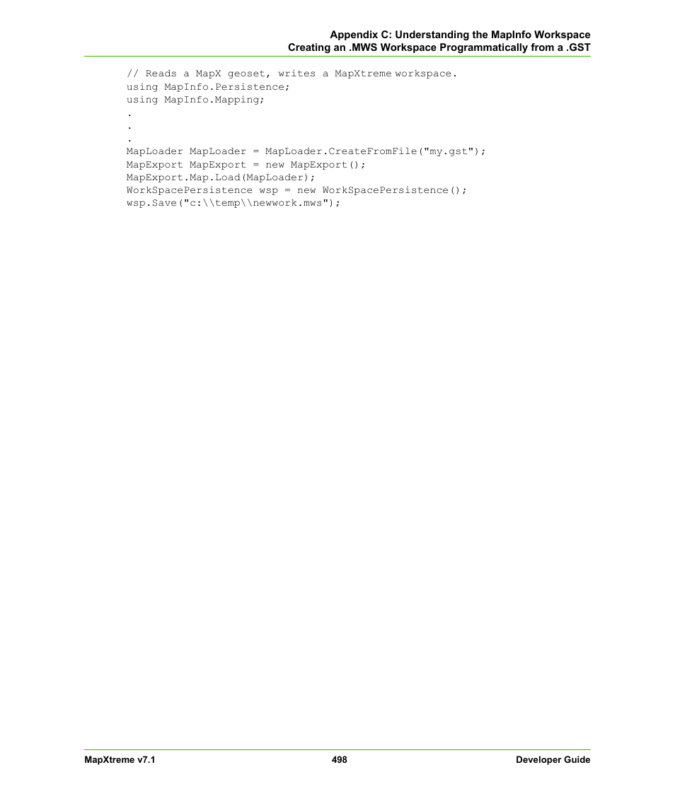 Pitney Bowes MapXtreme User Manual | Page 491 / 640