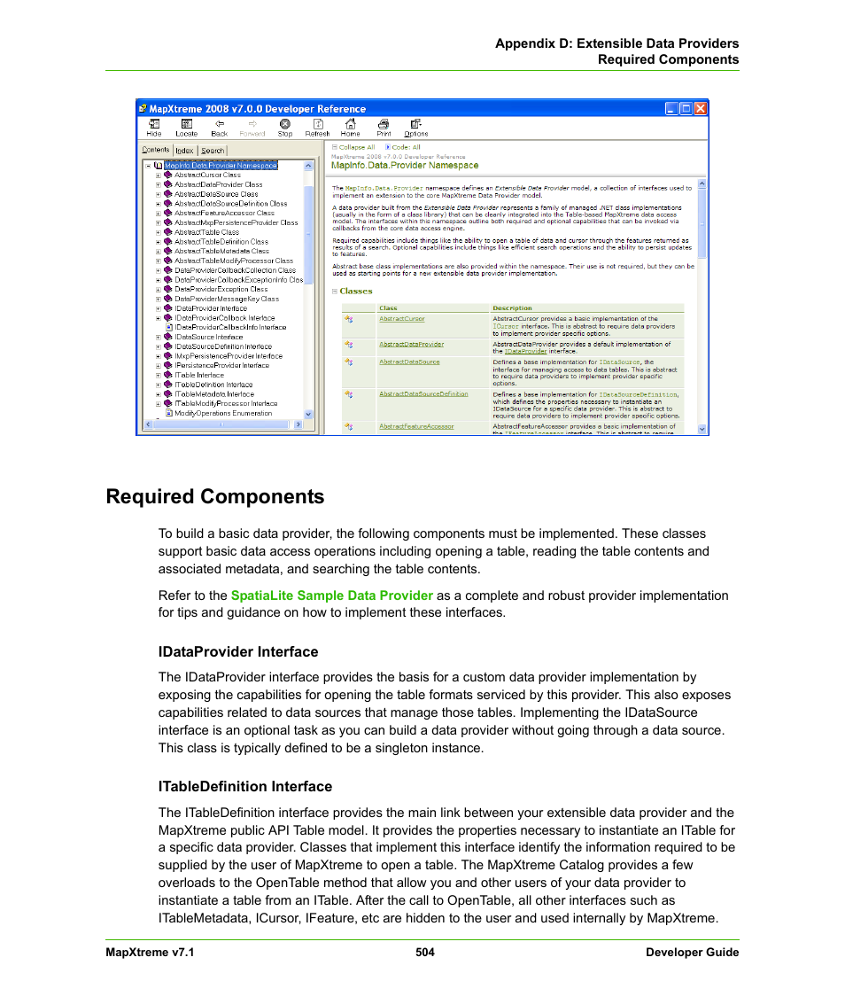 Required components | Pitney Bowes MapXtreme User Manual | Page 497 / 640