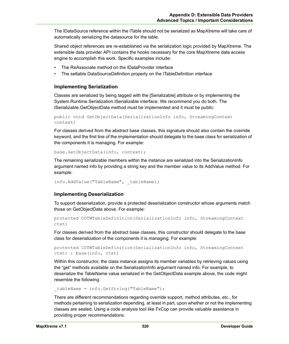 Pitney Bowes MapXtreme User Manual | Page 513 / 640