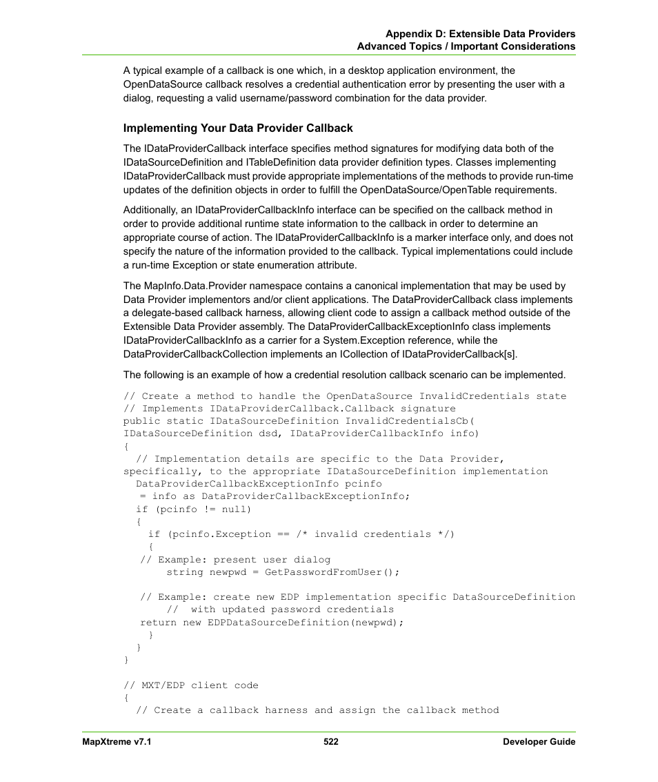 Pitney Bowes MapXtreme User Manual | Page 515 / 640