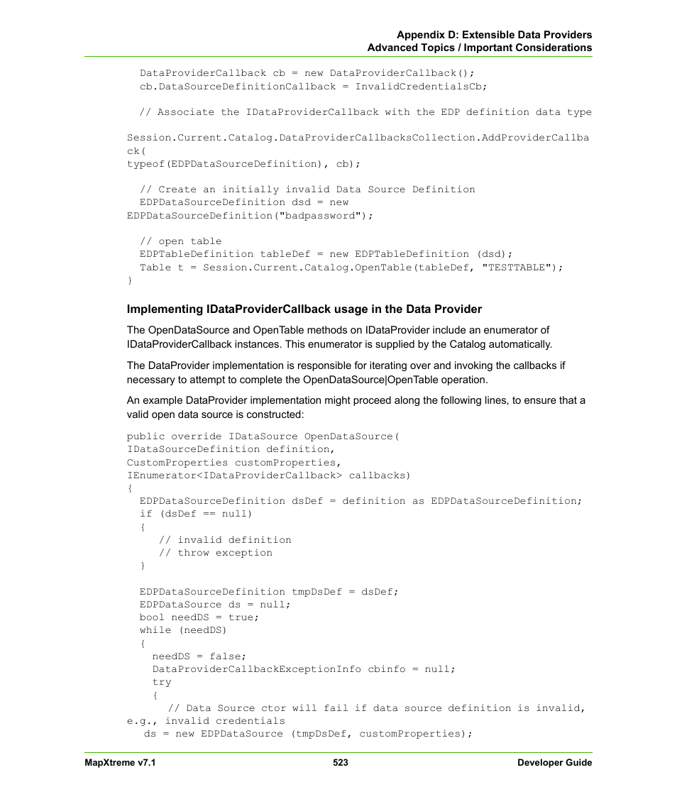 Pitney Bowes MapXtreme User Manual | Page 516 / 640