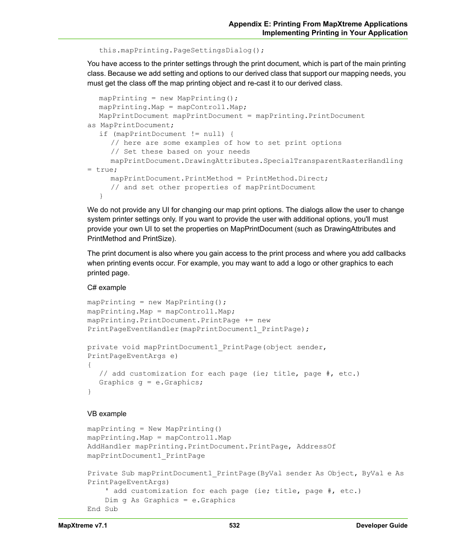 Pitney Bowes MapXtreme User Manual | Page 525 / 640