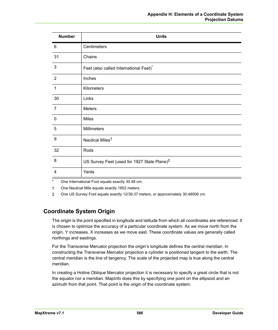 Coordinate system origin | Pitney Bowes MapXtreme User Manual | Page 579 / 640