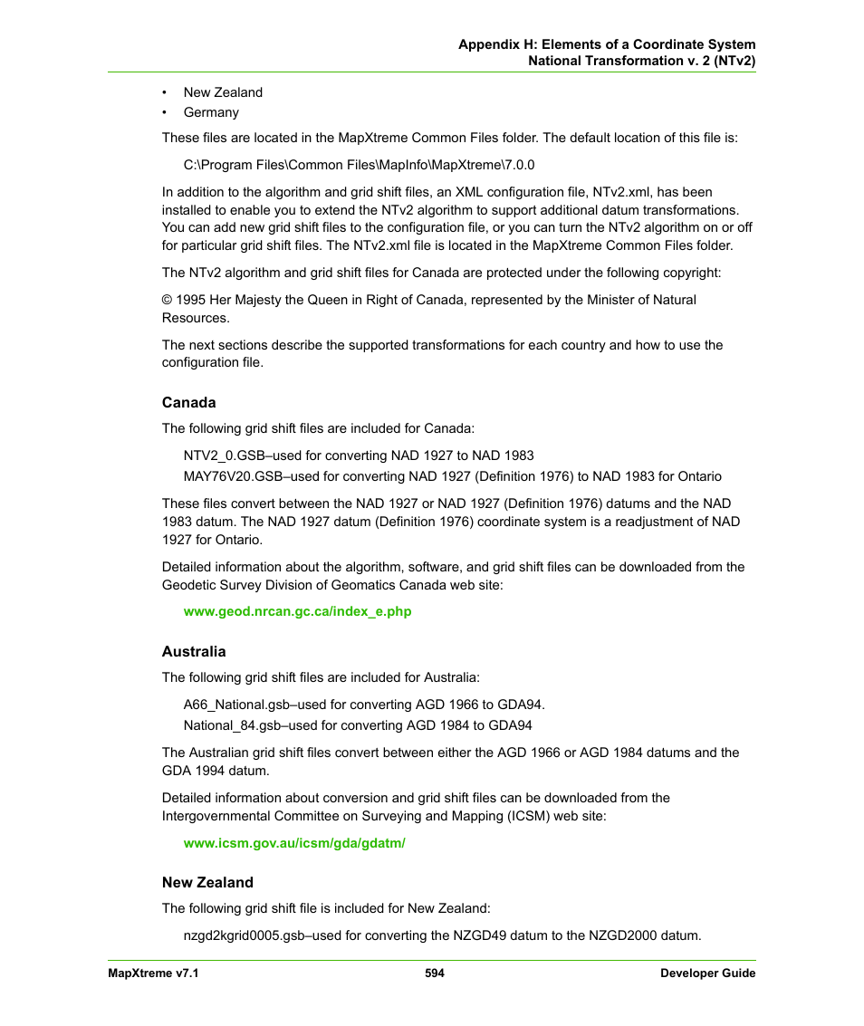 Pitney Bowes MapXtreme User Manual | Page 587 / 640