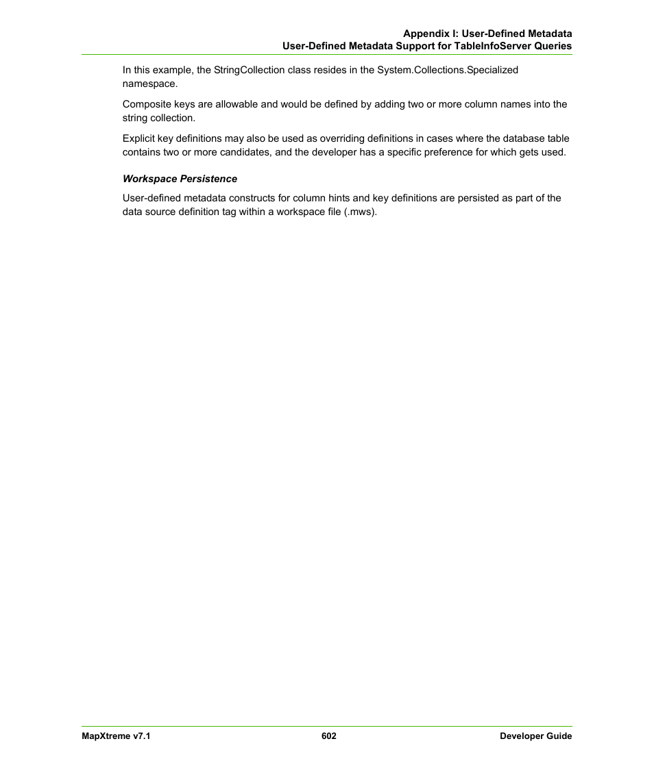 Pitney Bowes MapXtreme User Manual | Page 595 / 640
