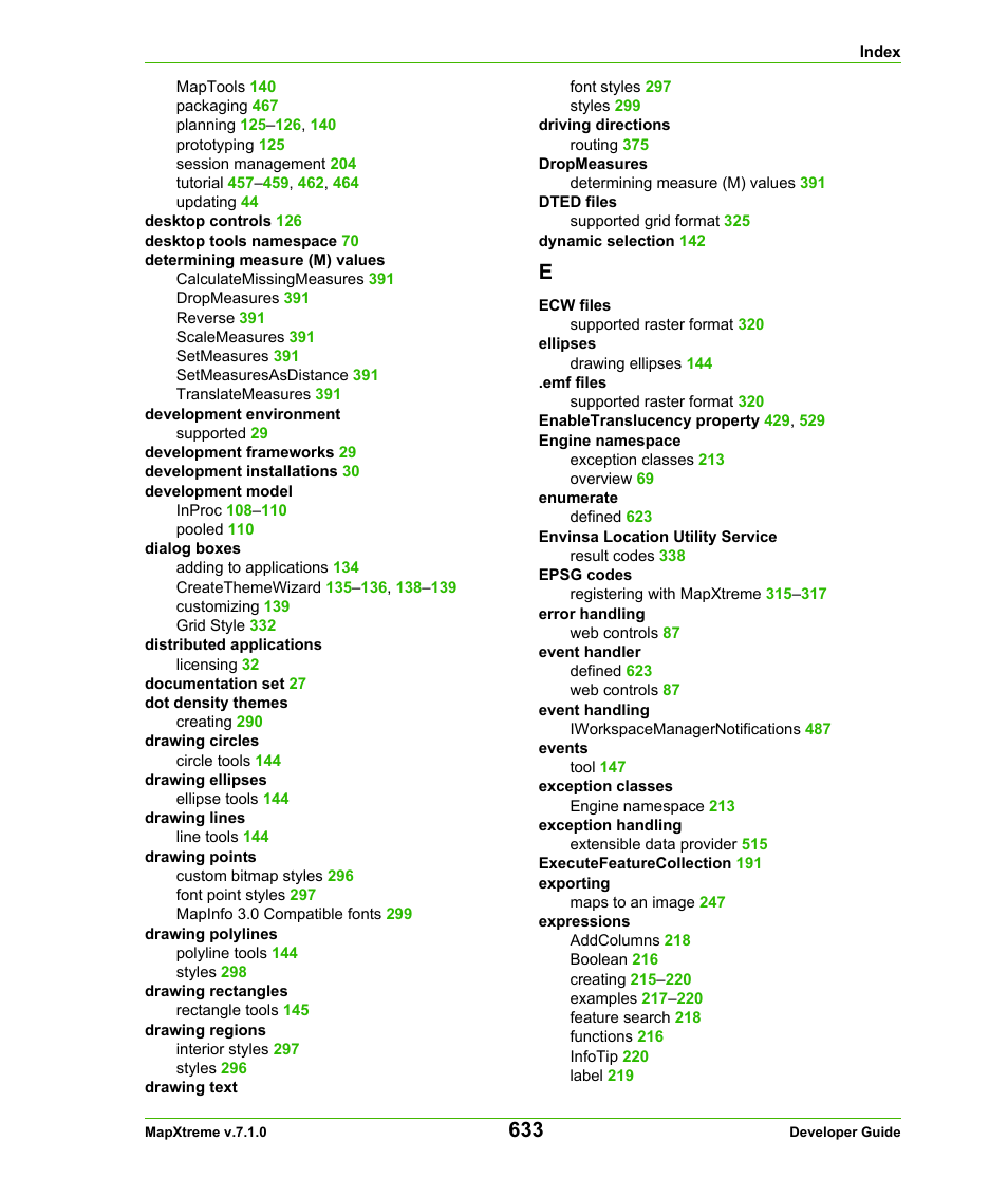 Pitney Bowes MapXtreme User Manual | Page 626 / 640
